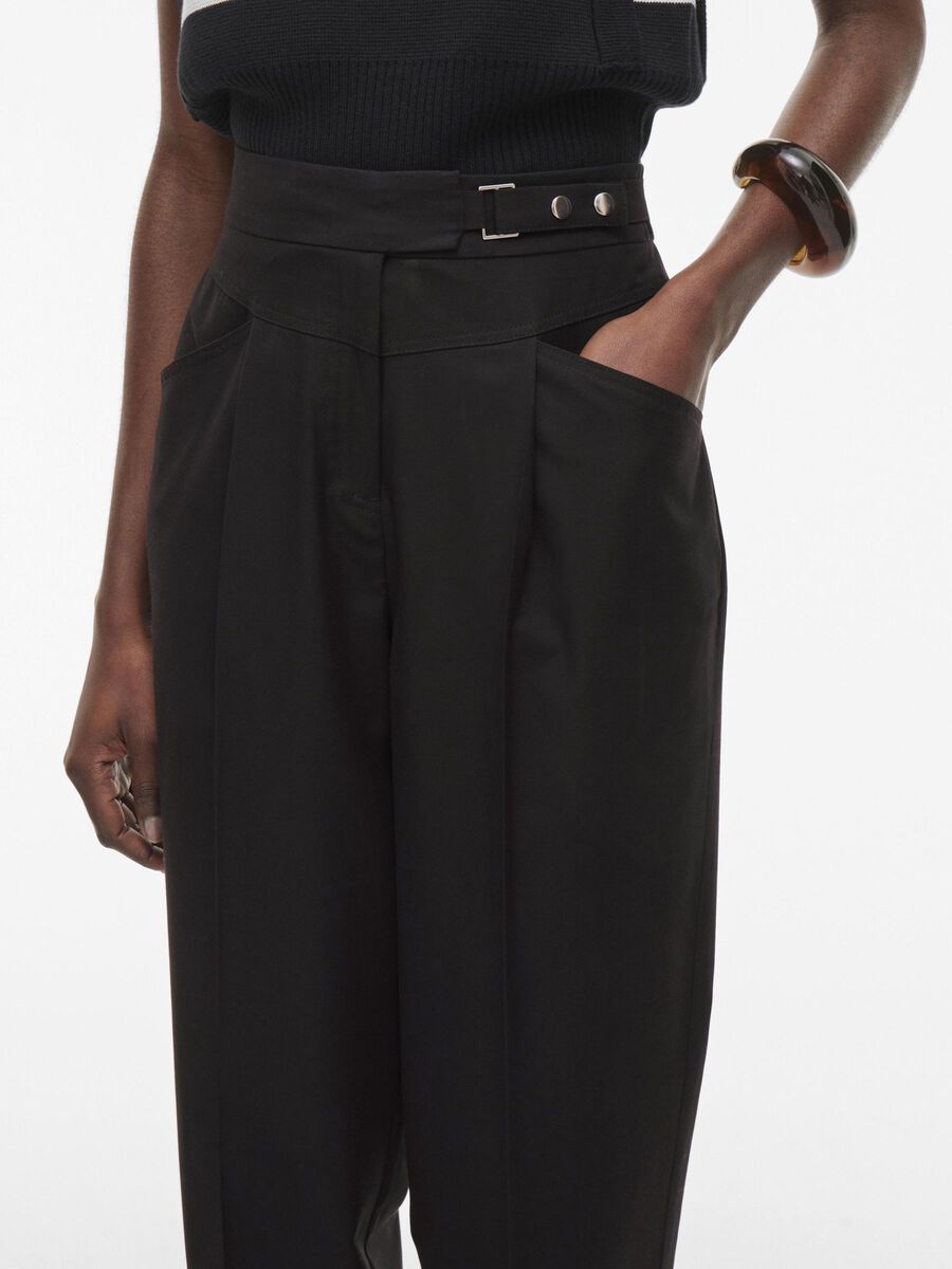 Carousel image - HIGH WAIST TROUSERS, Meteorite | 3