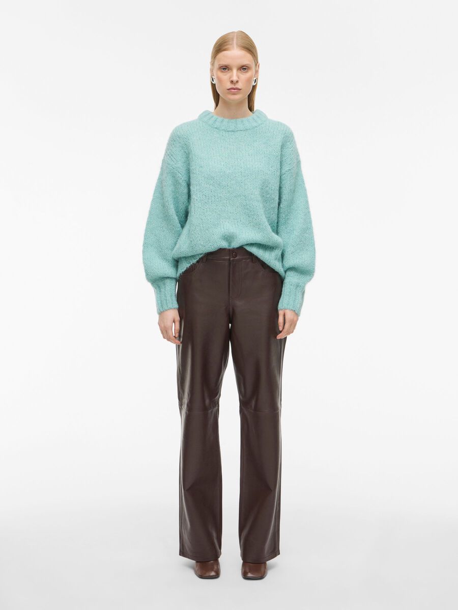 Carousel image - ROUND NECK KNITTED PULLOVER, Aquifer | 4