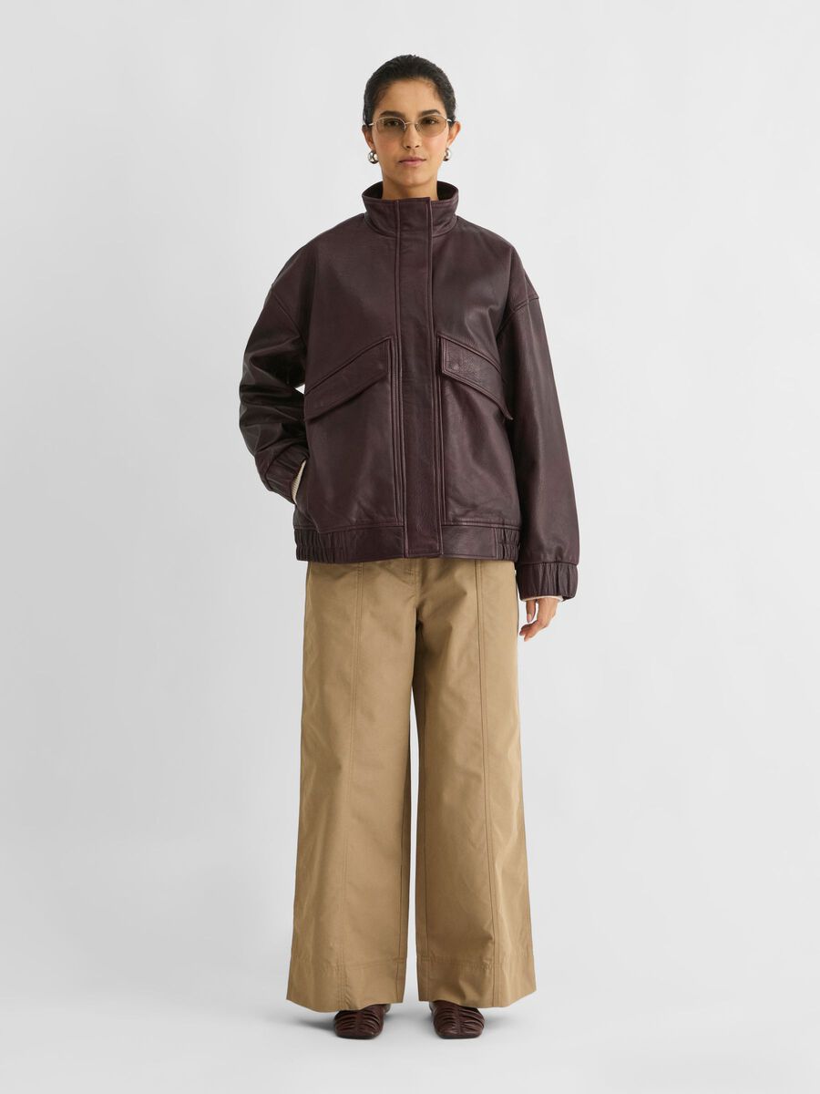 Product tile image OVERSIZED LEATHER JACKET, Fig 14122805_Fig