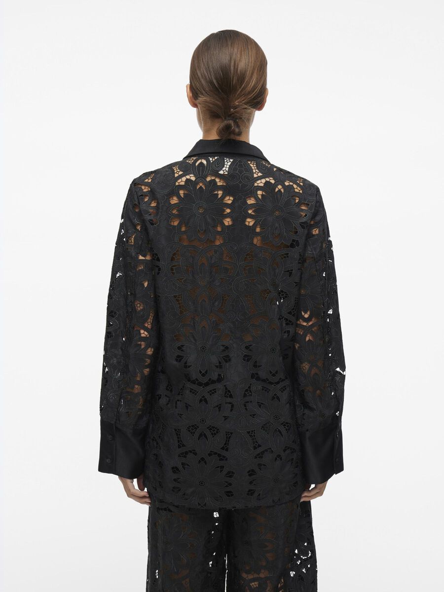 VILA LACE LONG SLEEVED SHIRT, Meteorite, highres - 14103504_Meteorite_004.jpg