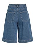 VILA MID-WAIST DENIM SHORTS, Dark Medium Blue Denim, highres - 14107740_DarkMediumBlueDenim_002.jpg