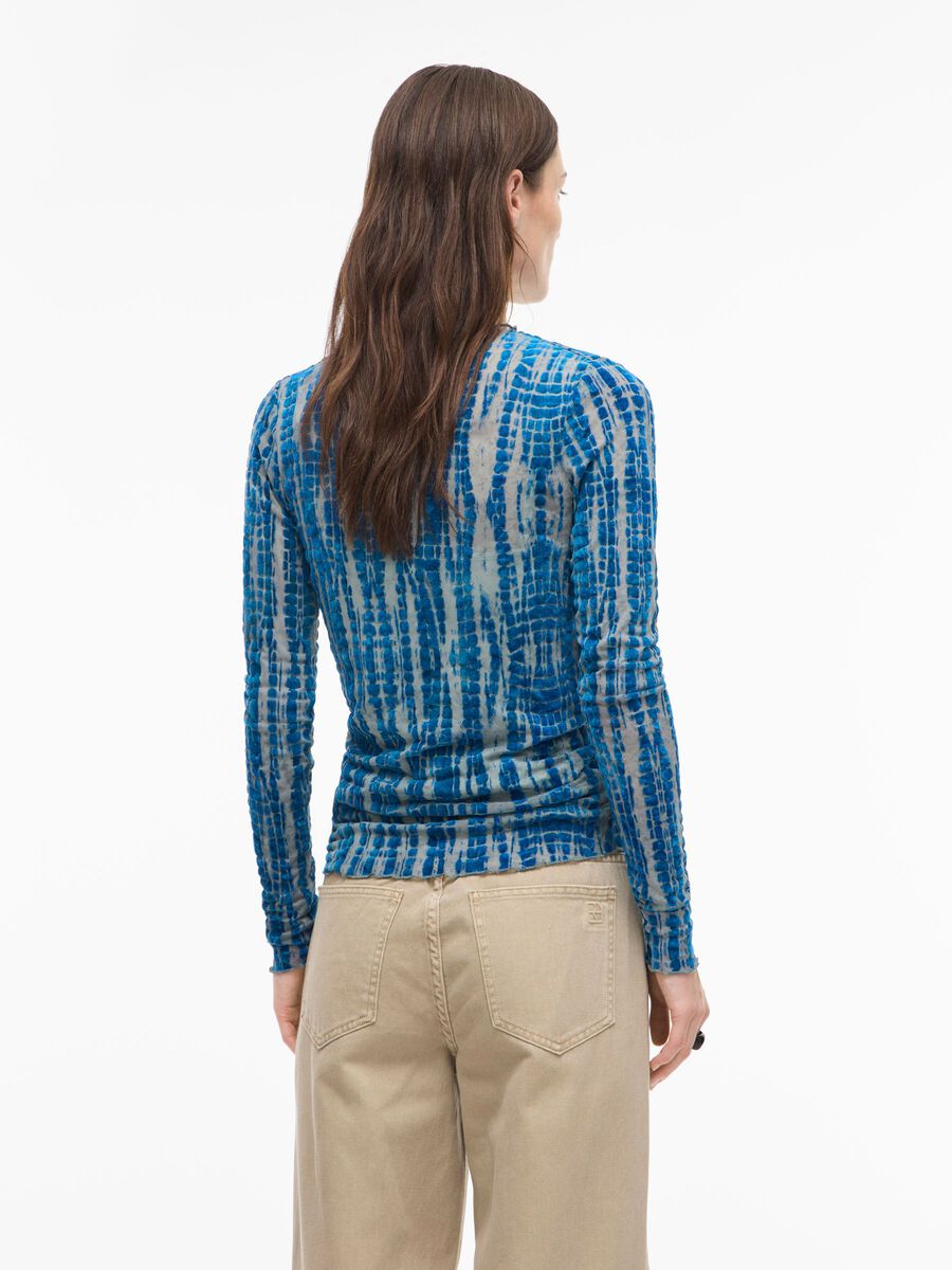 Carousel image - HIGH NECK LONG SLEEVED TOP, Directoire Blue | 2