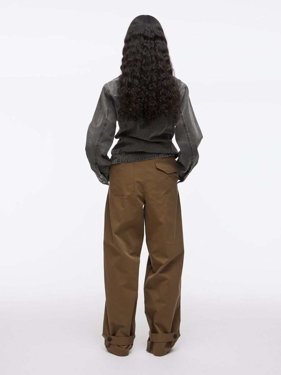VILA MID-WAIST TROUSERS, Dark Olive, highres - 14108480_DarkOlive_004.jpg