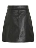 Product image thumbnail - LEATHER MINI SKIRT, Meteorite | 2