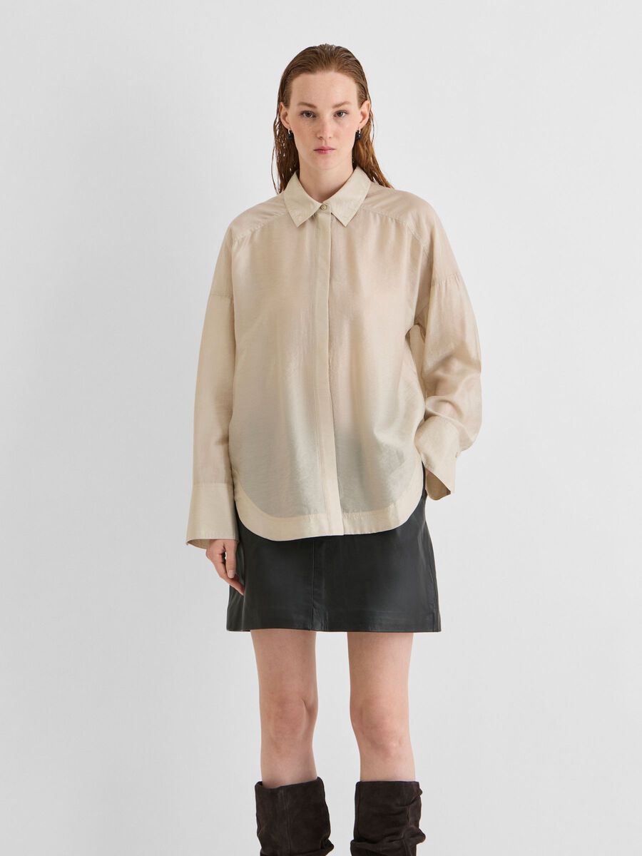 Product tile image OVERSIZED SHIRT, Pelican 14118122_Pelican