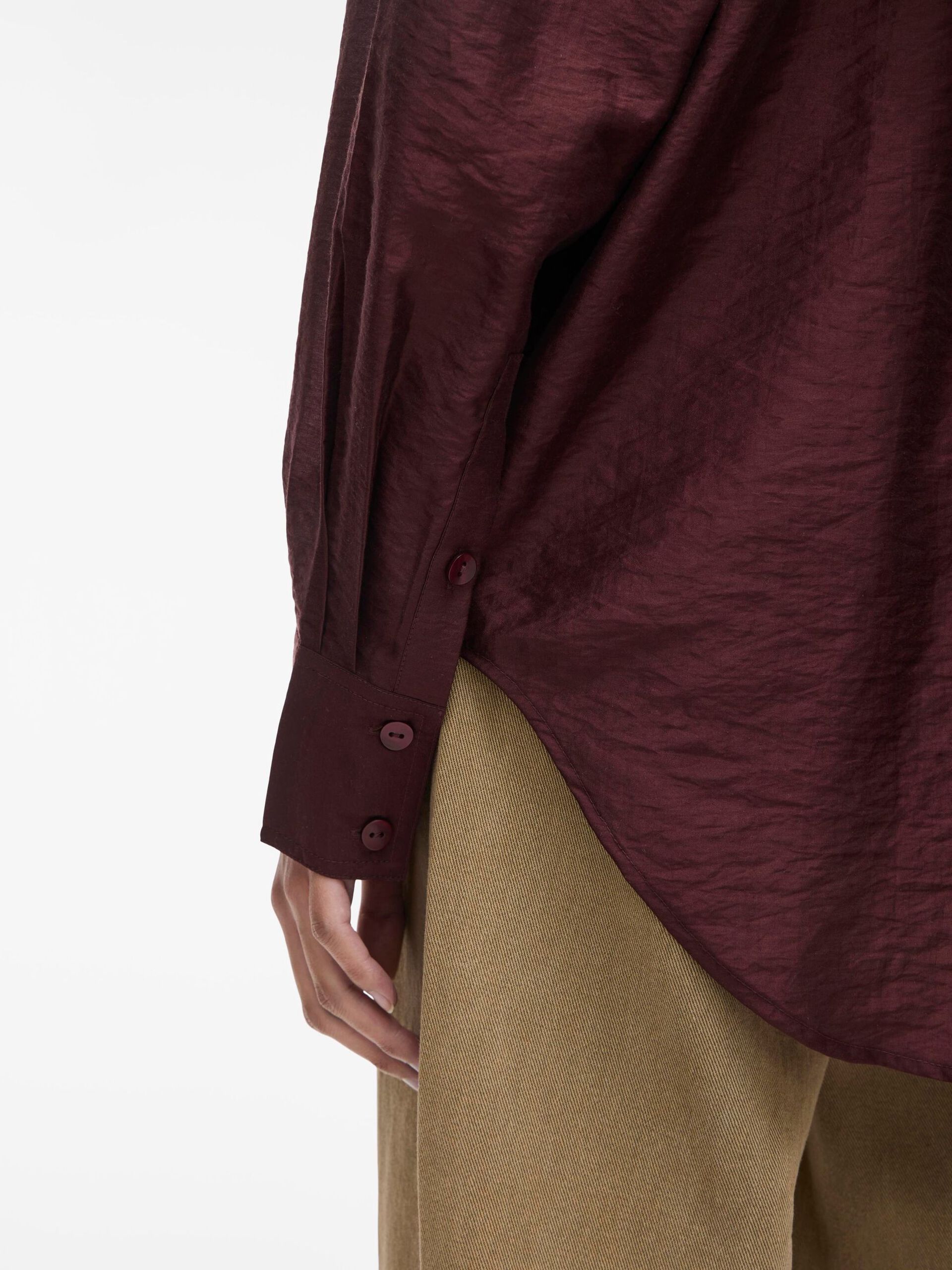 Carousel image - OVERSIZED LONG SLEEVED SHIRT, Decadent Chocolate | 5