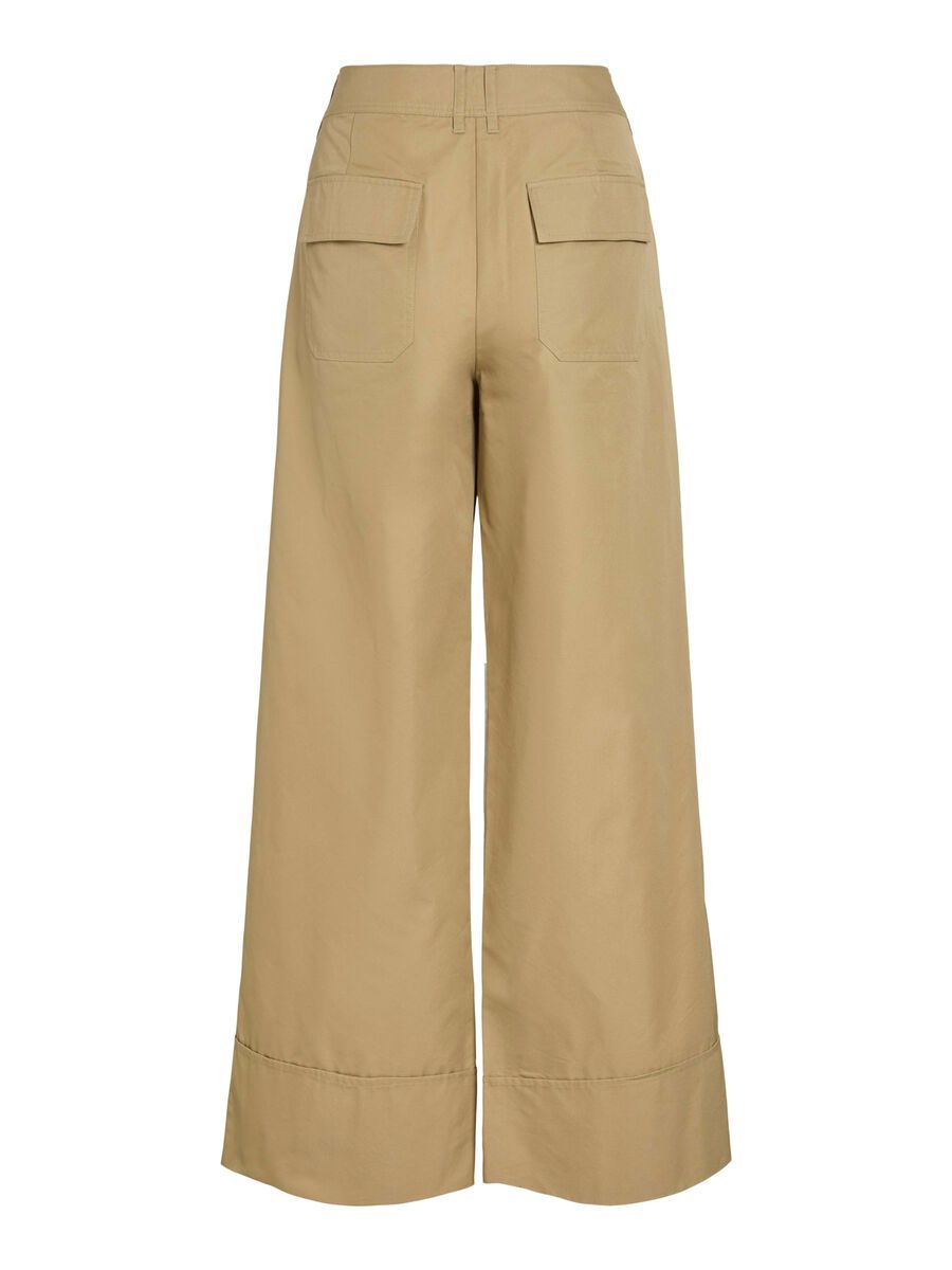 VILA MID-WAIST WIDE-LEG TROUSERS, Cocoon, highres - 14107737_Cocoon_002.jpg