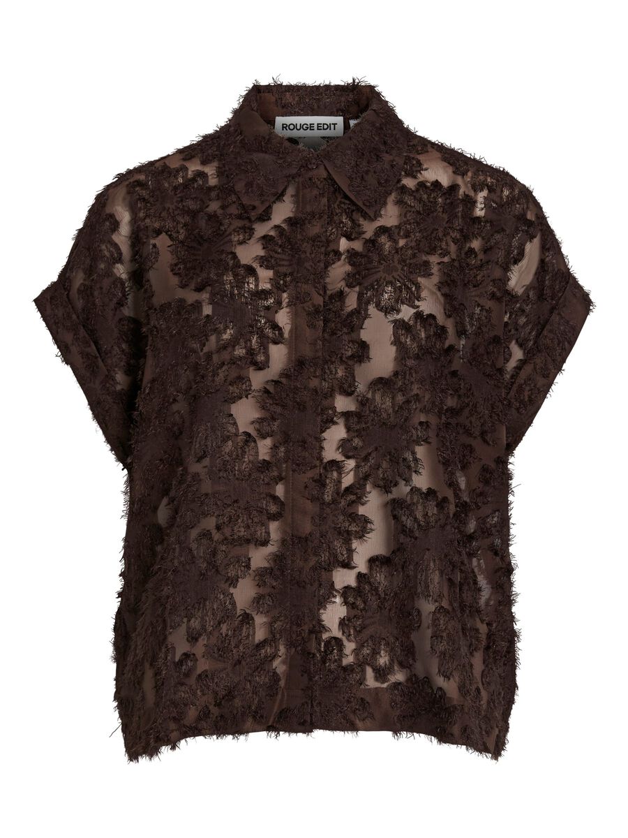 Product tile image - SHORT SLEEVED SHIRT, Seal Brown | 14108772_SealBrown