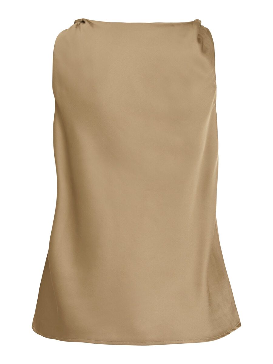 Carousel image - BOATNECK SLEEVELESS TOP, Petrified Oak | 2