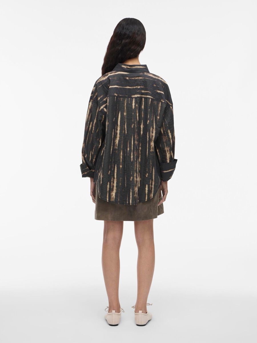 VILA PRINTED LONG SLEEVED SHIRT, Meteorite, highres - 14109368_Meteorite_1207600_004.jpg