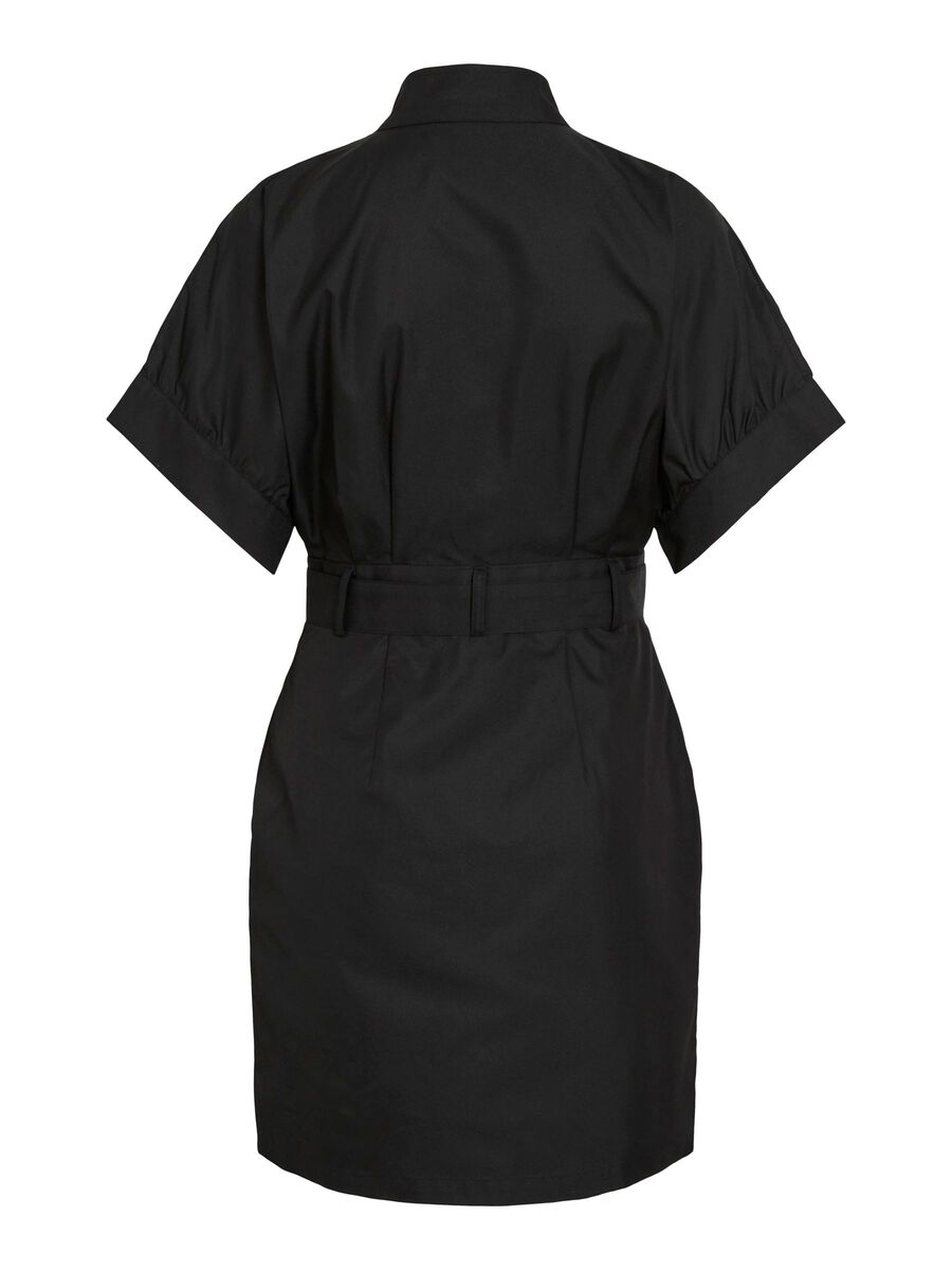 VILA SHORT SLEEVED SHORT DRESS, Meteorite, highres - 14109238_Meteorite_002.jpg