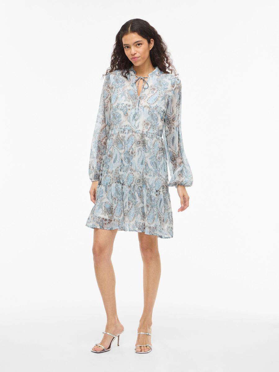Product tile image - VIFALIA LONG SLEEVED SHORT DRESS, All Aboard | 14112647_AllAboard_1245881