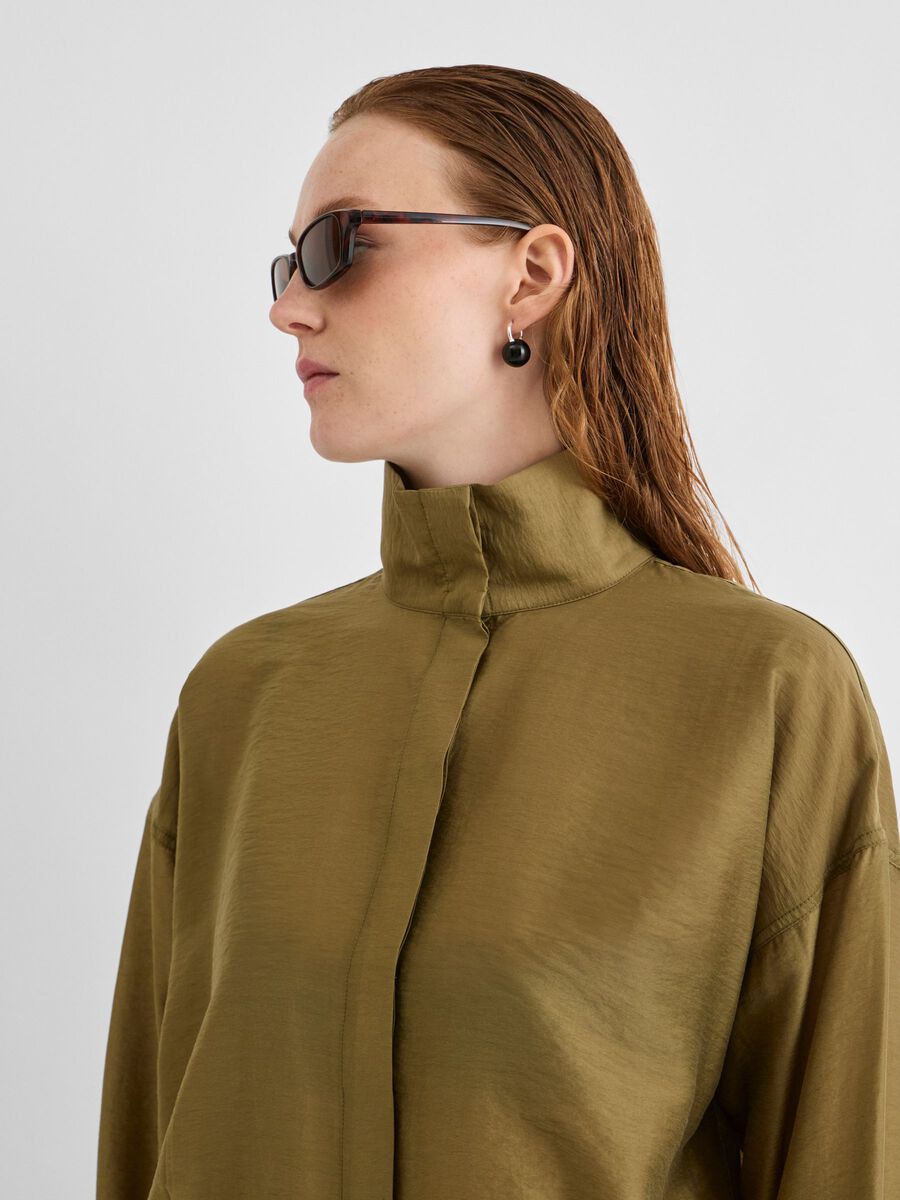 Carousel image 3 HIGH NECK SHIRT, Gothic Olive