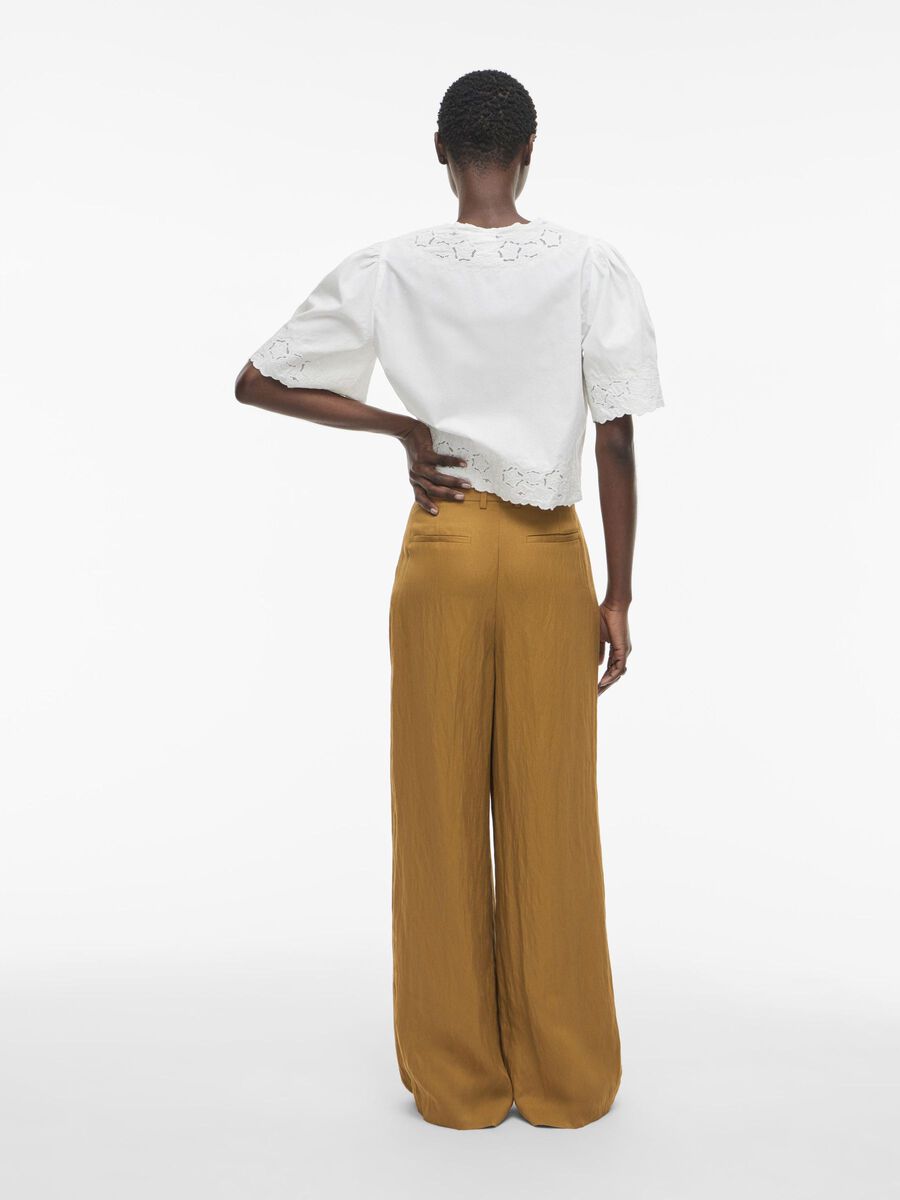 VILA HIGH WAIST TROUSERS, Bone Brown, highres - 14105910_BoneBrown_004.jpg