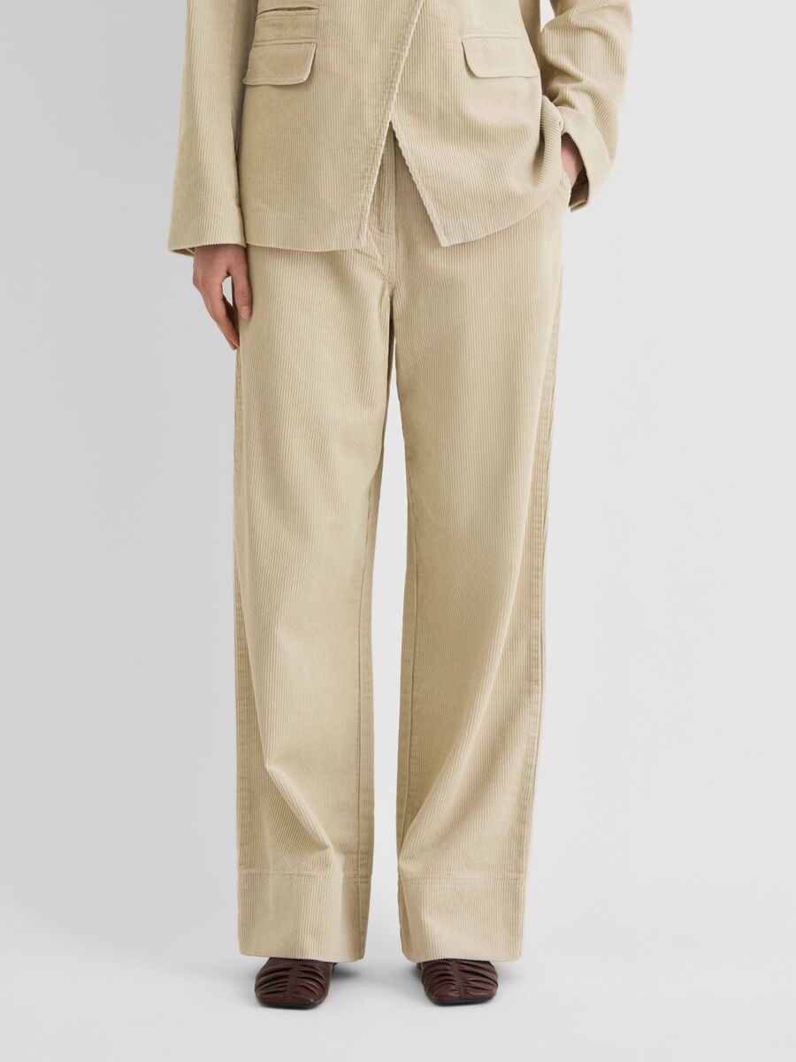 Carousel image - MID-WAIST TROUSERS, Pelican | 1