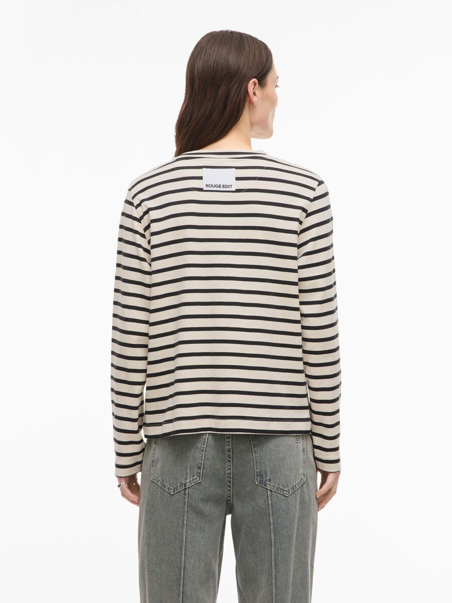Carousel image - ROUND NECK LONG SLEEVED TOP, Birch | 2