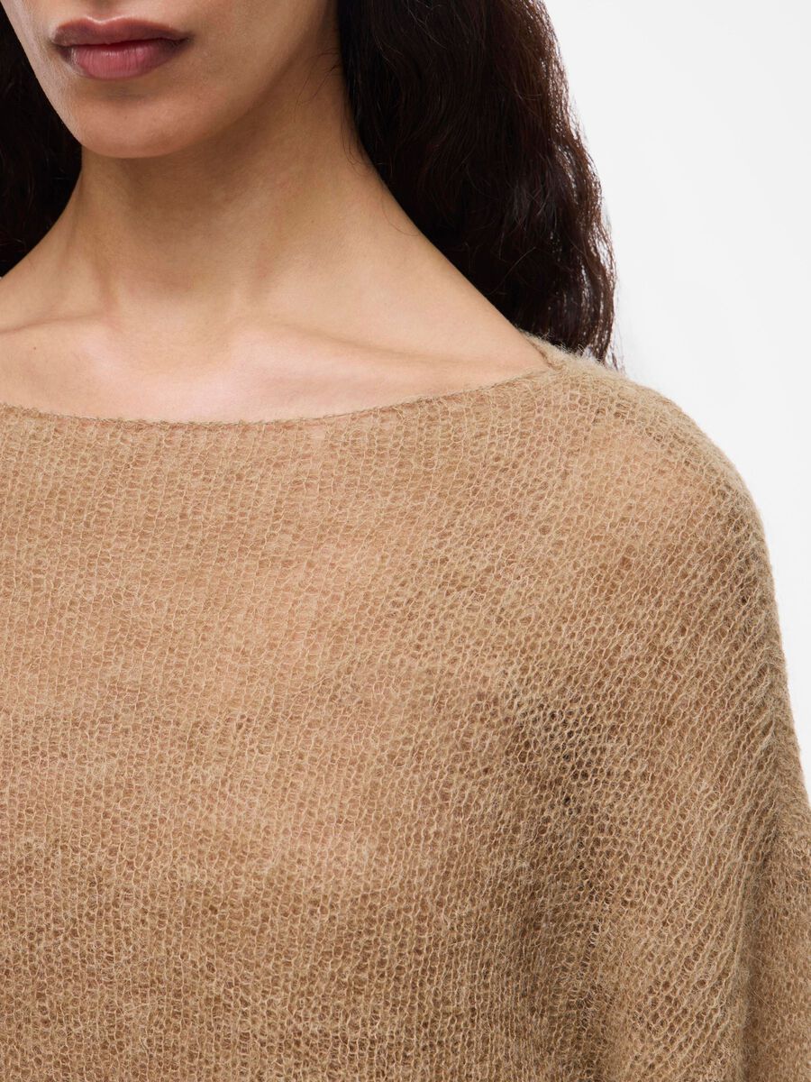 Carousel image - WOOL BLEND KNITTED PULLOVER, Petrified Oak | 3