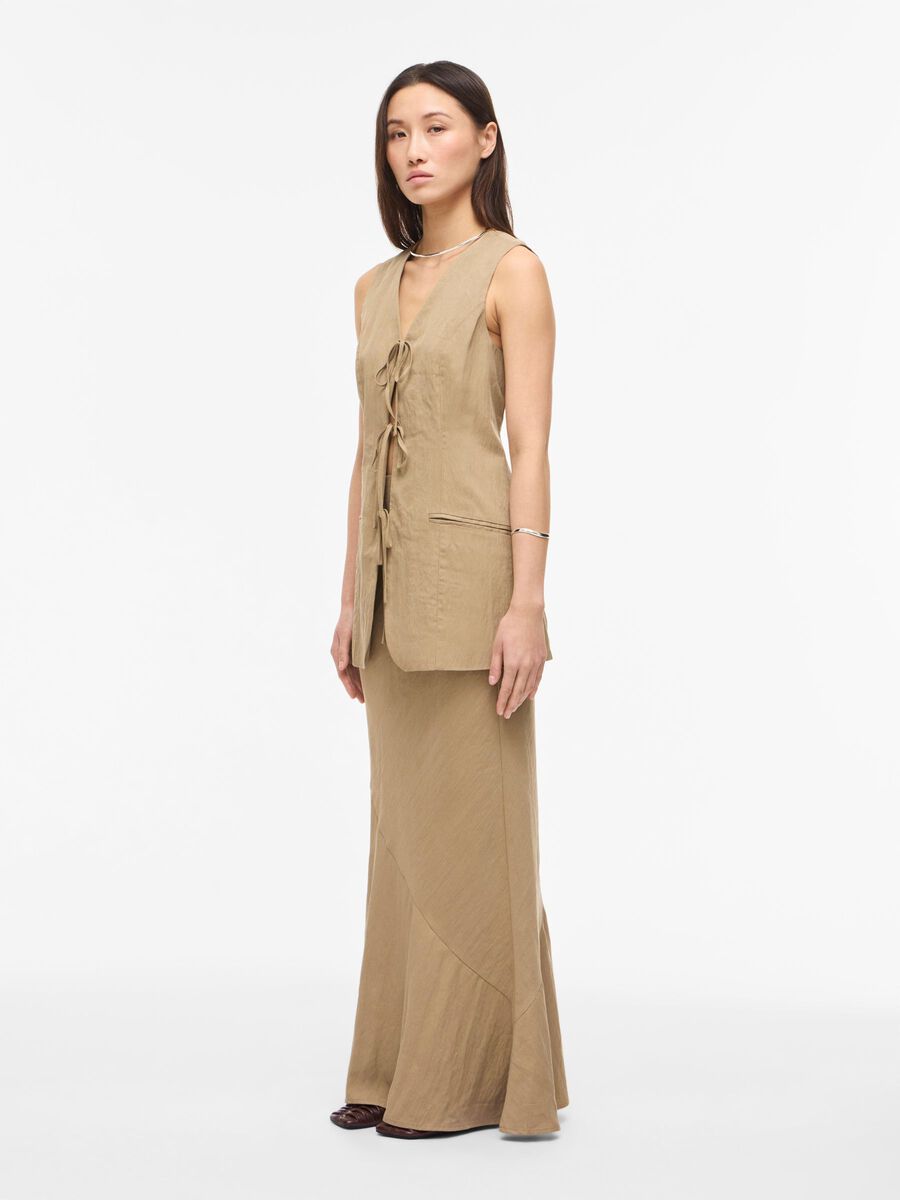 Product tile image - TIE FRONT WAISTCOAT, Petrified Oak | 14114298_PetrifiedOak