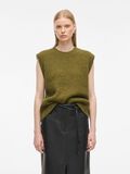Product image thumbnail - ROUND NECK KNITTED VEST, Avocado | 1