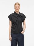 Product image thumbnail - KNOT DETAIL SHORT SLEEVED TOP, Meteorite | 1