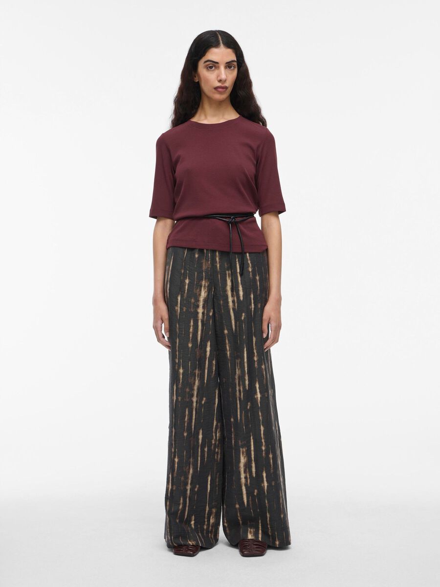 VILA HIGH-WAIST WIDE-LEG TROUSERS, Meteorite, highres - 14109367_Meteorite_1207598_005.jpg