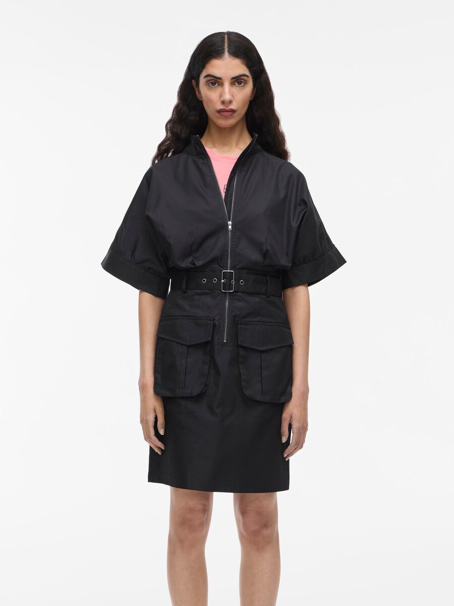 VILA SHORT SLEEVED SHORT DRESS, Meteorite, highres - 14109238_Meteorite_003.jpg