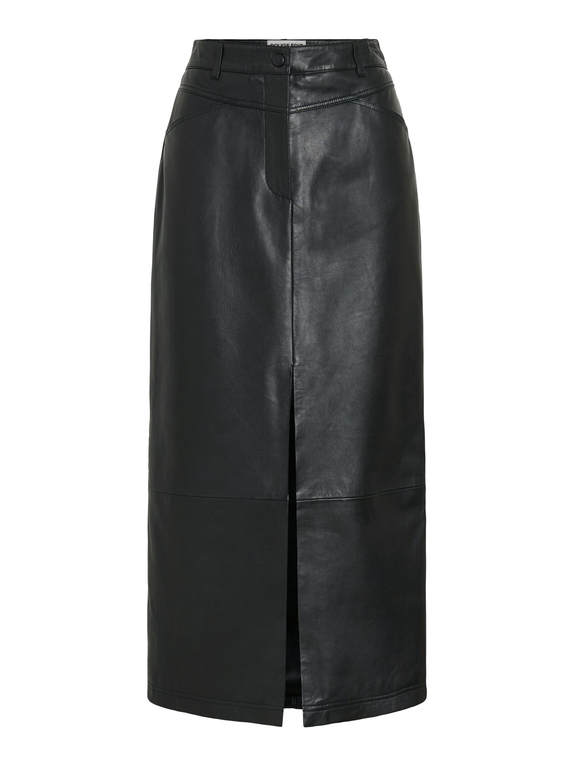 Carousel image - LEATHER MAXI SKIRT, Meteorite | 5