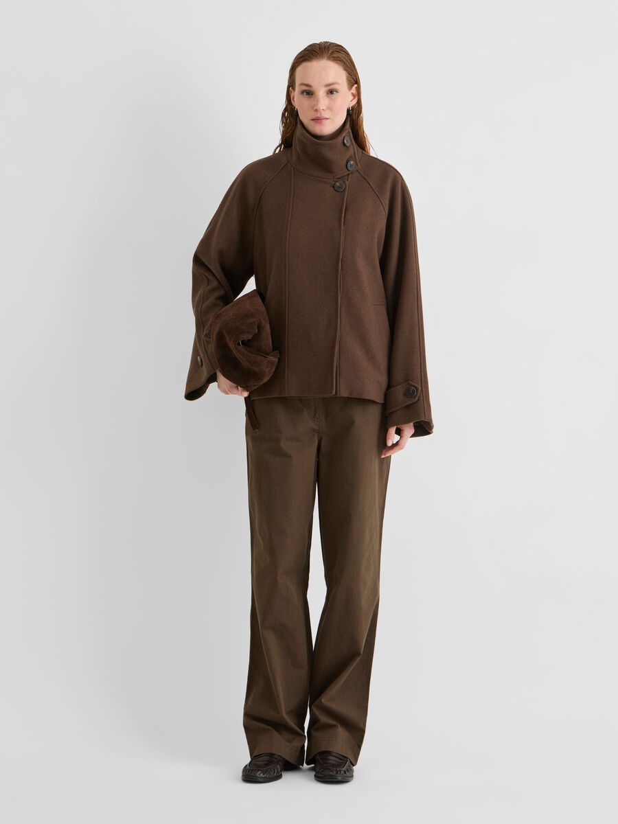 Carousel image 4 HIGH NECK JACKET, Dark Earth