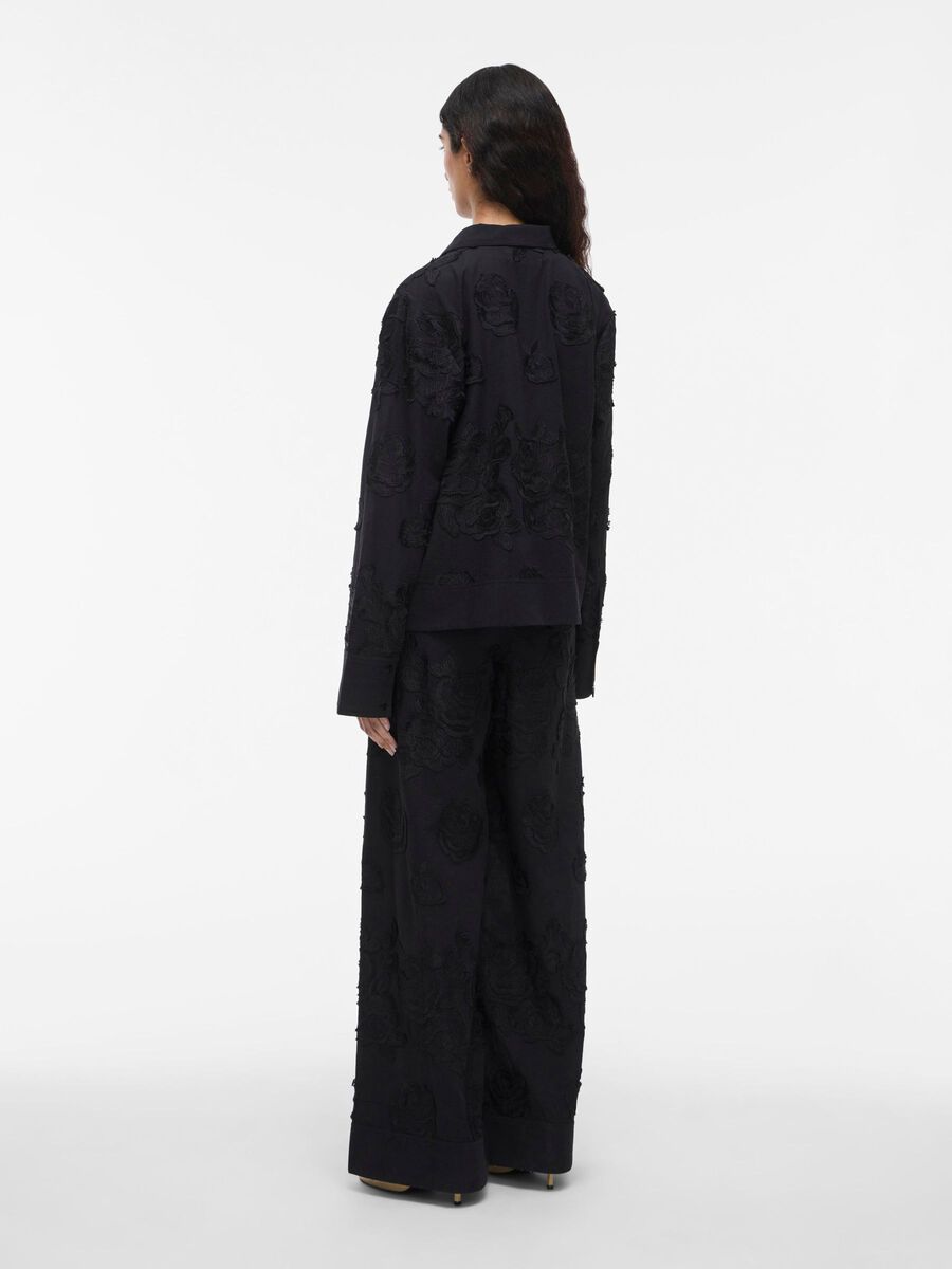 VILA HIGH-WAIST WIDE-LEG TROUSERS, Meteorite, highres - 14108771_Meteorite_004.jpg