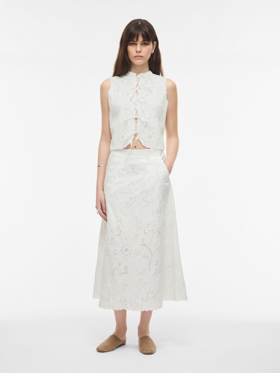 Product tile image - HIGH WAIST MAXI SKIRT, Cloud Dancer | 14105917_CloudDancer