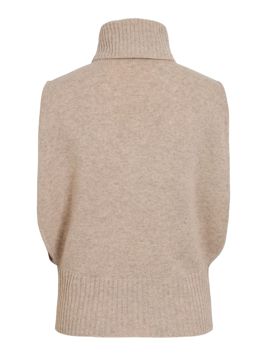 Carousel image - TURTLENECK KNITTED VEST, Pelican | 2
