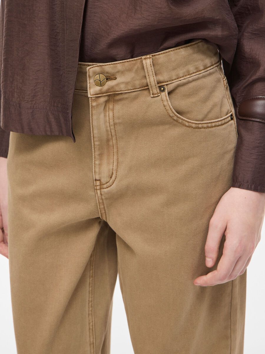 Carousel image - MID-WAIST WIDE FIT JEANS, Dull Gold | 3
