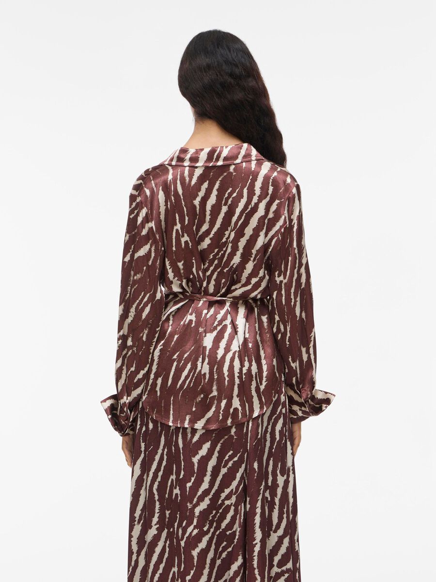 VILA TIE-WAIST LONG SLEEVED SHIRT, Decadent Chocolate, highres - 14108786_DecadentChocolate_1209360_004.jpg