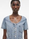 VILA DENIM SHORT SLEEVED TOP, Light Blue Denim, highres - 14105765_LightBlueDenim_007.jpg