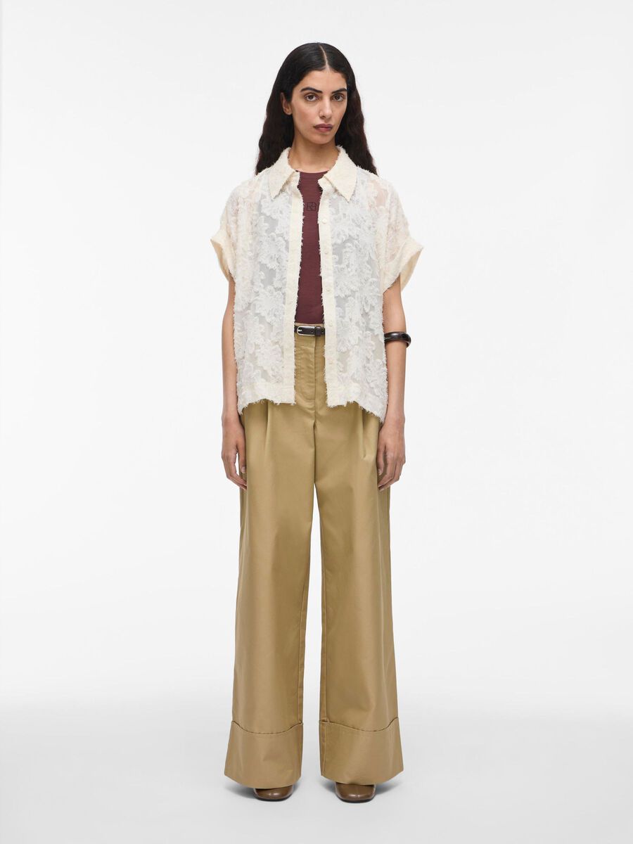 VILA SHORT SLEEVED SHIRT, Birch, highres - 14108772_Birch_005.jpg
