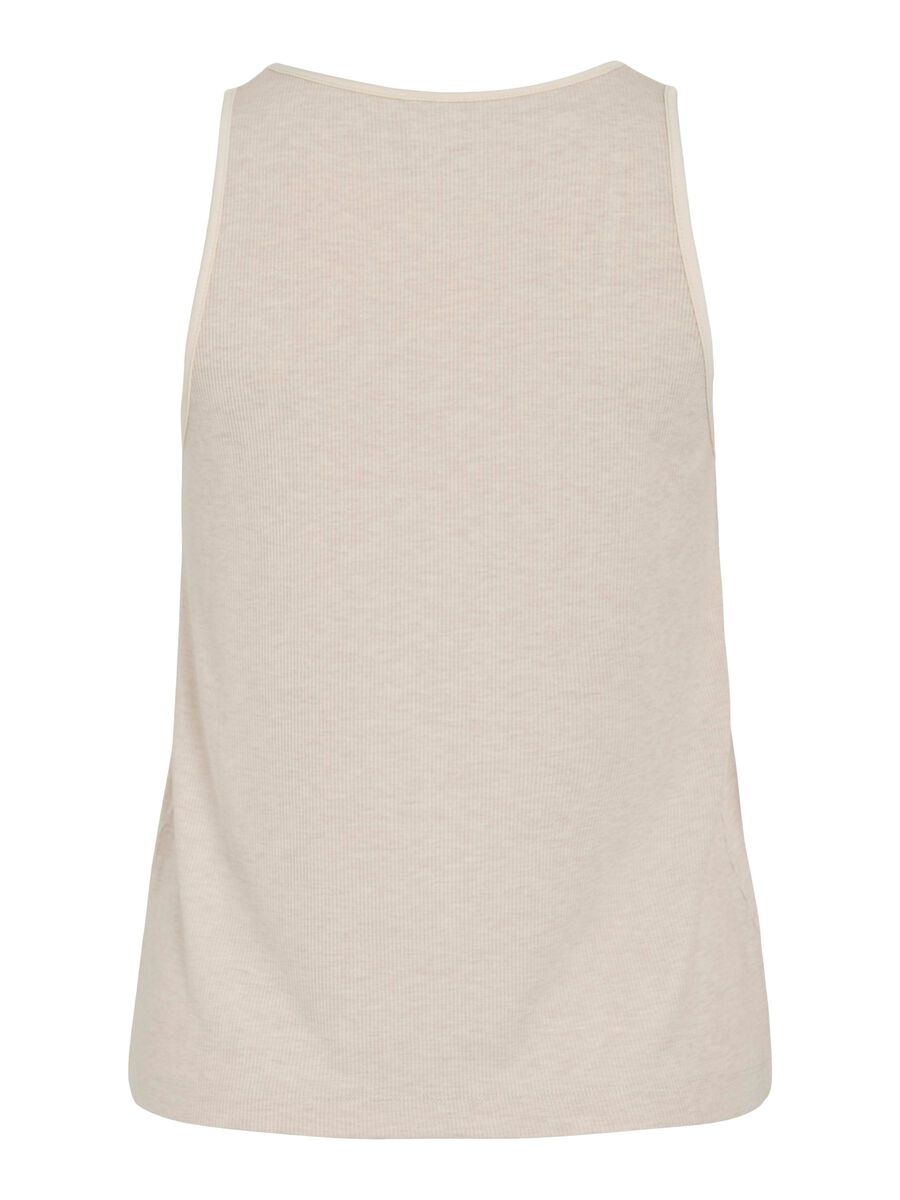 VILA ROUND NECK TANK TOP, Super Light Natural Melan, highres - 14108420_SuperLightNaturalMelan_002.jpg