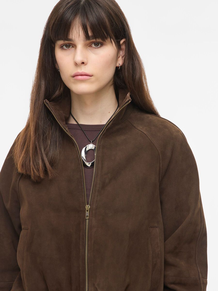 Carousel image - SUEDE JACKET, Seal Brown | 3