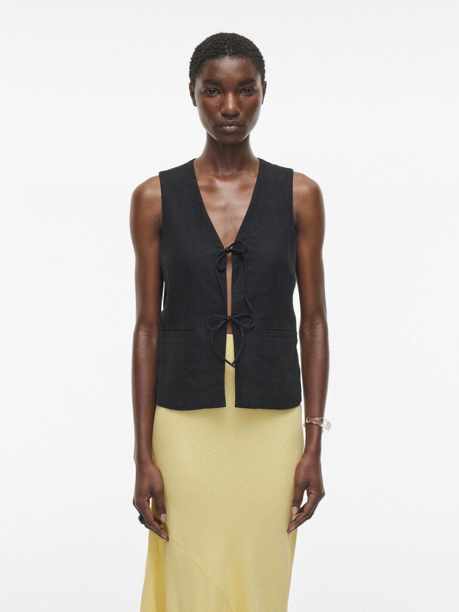 VILA TIE FRONT WAISTCOAT, Meteorite, highres - 14106026_Meteorite_003.jpg