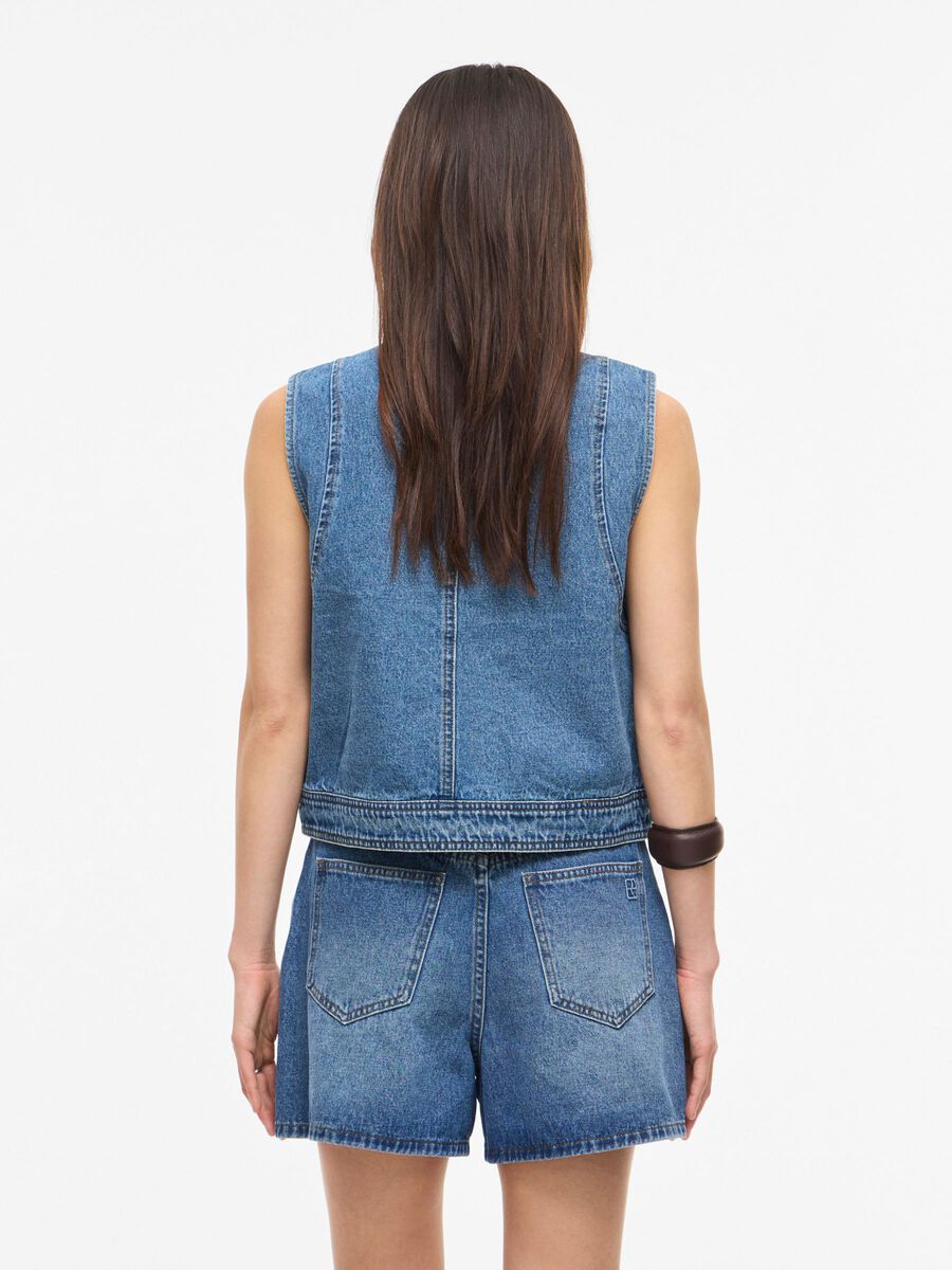 Carousel image - DENIM WAISTCOAT, Dark Medium Blue Denim | 2