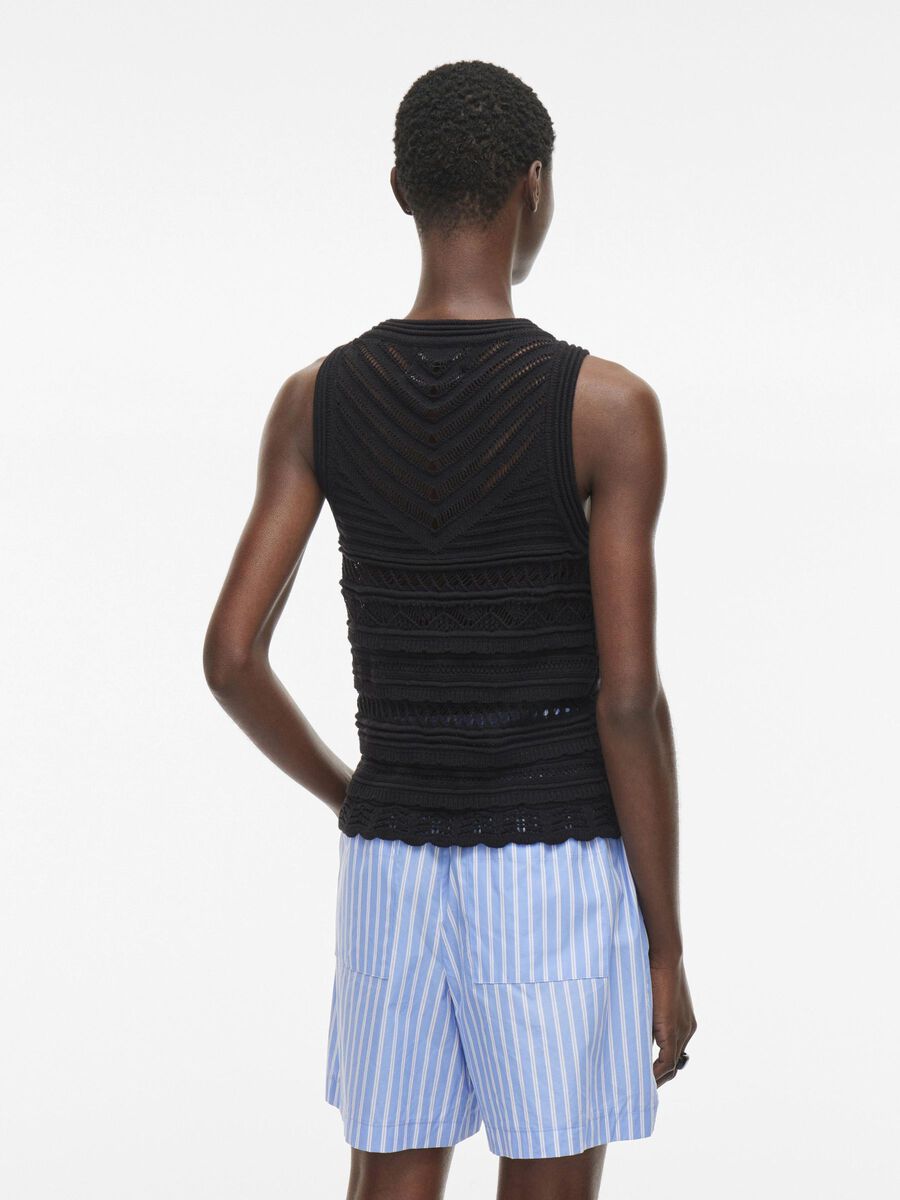 VILA SLEEVELESS KNITTED TOP, Meteorite, highres - 14105739_Meteorite_004.jpg