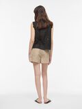 Product image thumbnail - HIGH WAIST DENIM SHORTS, Feather Gray | 2