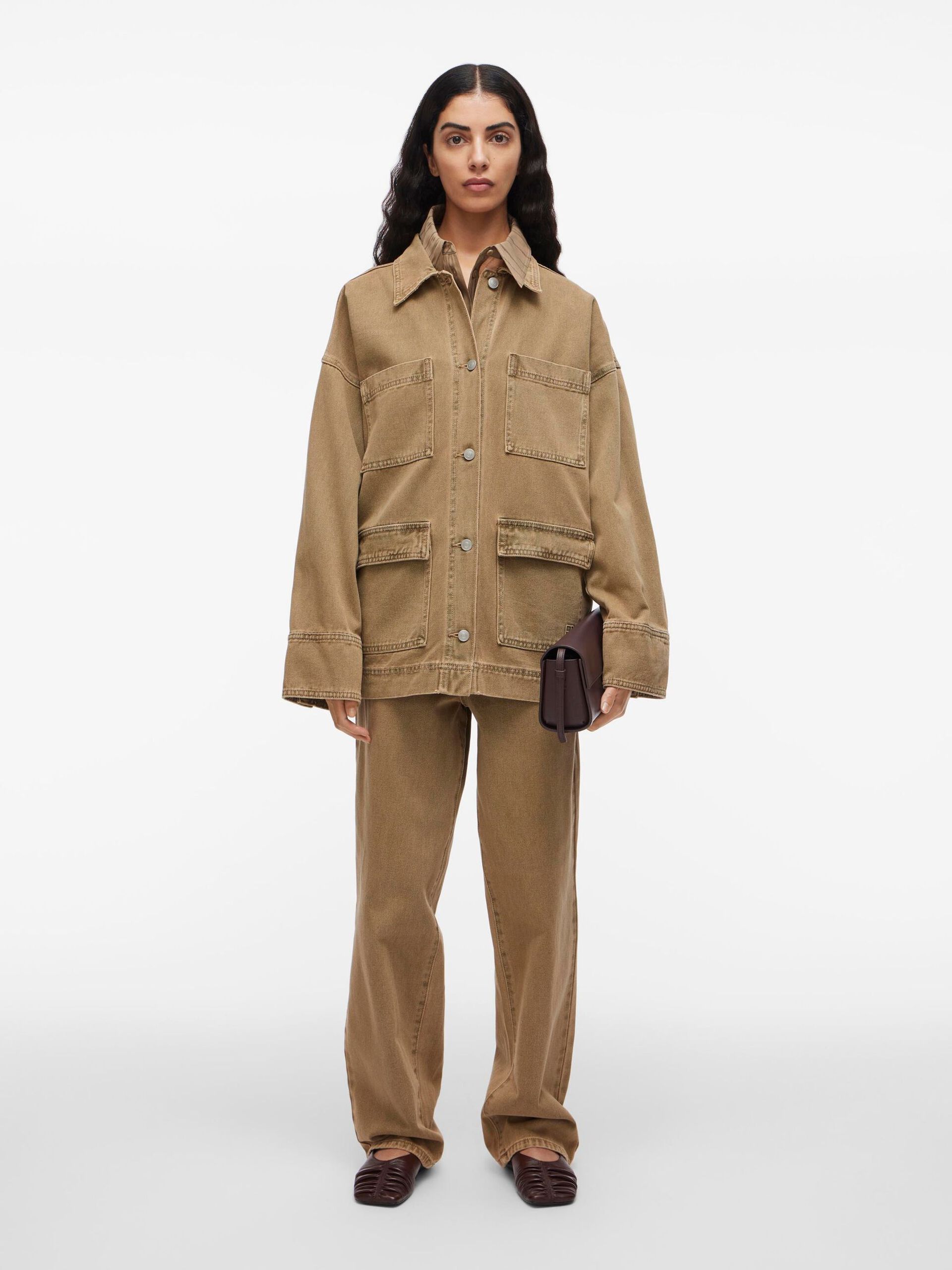 Carousel image - BUTTONED DENIM JACKET, Petrified Oak | 4