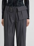 Product image thumbnail 3 MID-WAIST WIDE-LEG TROUSERS, Dark Grey Melange