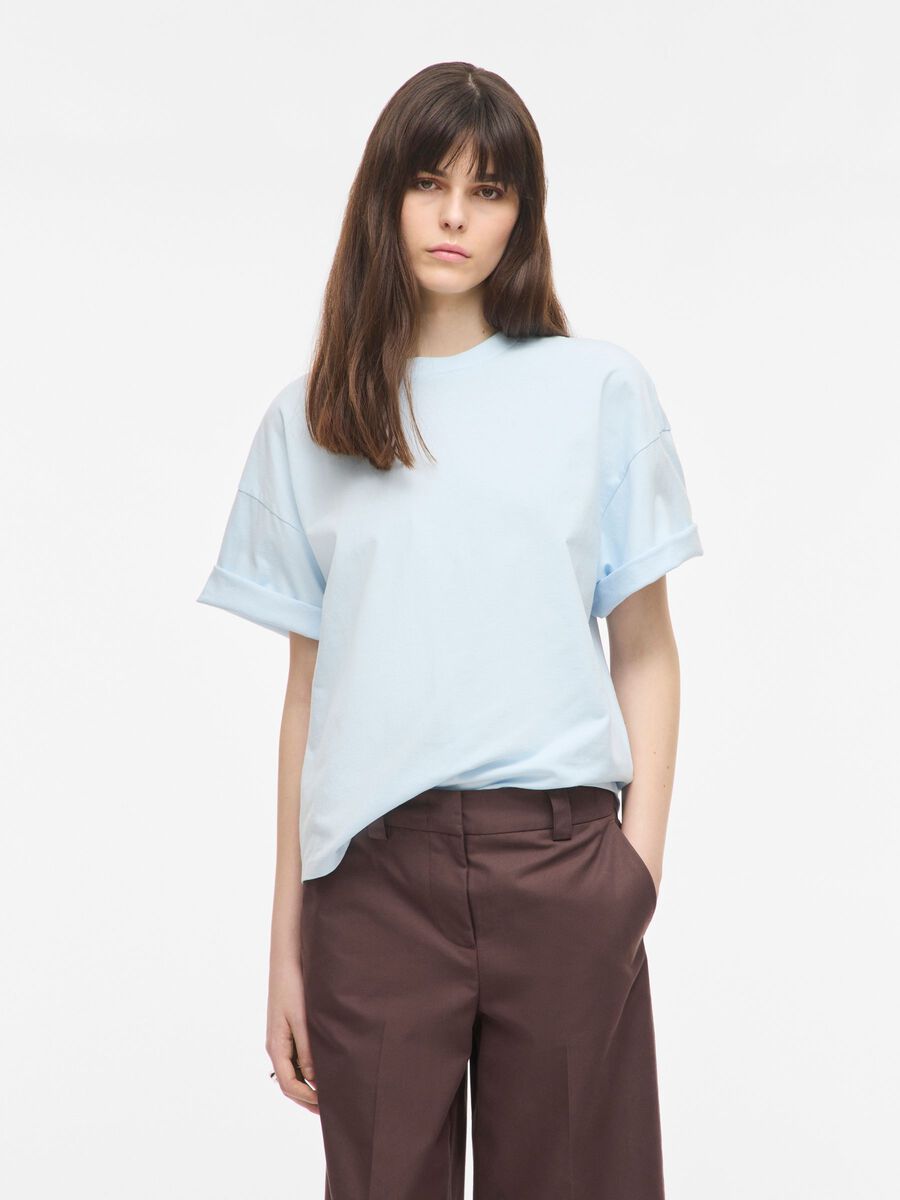 Product tile image - ROUND NECK OVERSIZED T-SHIRT, Ice Water | 14116936_IceWater
