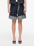 Product image thumbnail - MID-WAIST DENIM SHORTS, Dark Blue Denim | 1