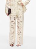 Product image thumbnail - LACE HIGH WAISTED TROUSERS, Birch | 1