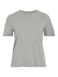 VILA COTTON T-SHIRT, Light Grey Melange, highres - 14109463_LightGreyMelange_001.jpg