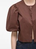 Product image thumbnail - ROUND NECK SHORT SLEEVED TOP, Chicory Coffee | 5