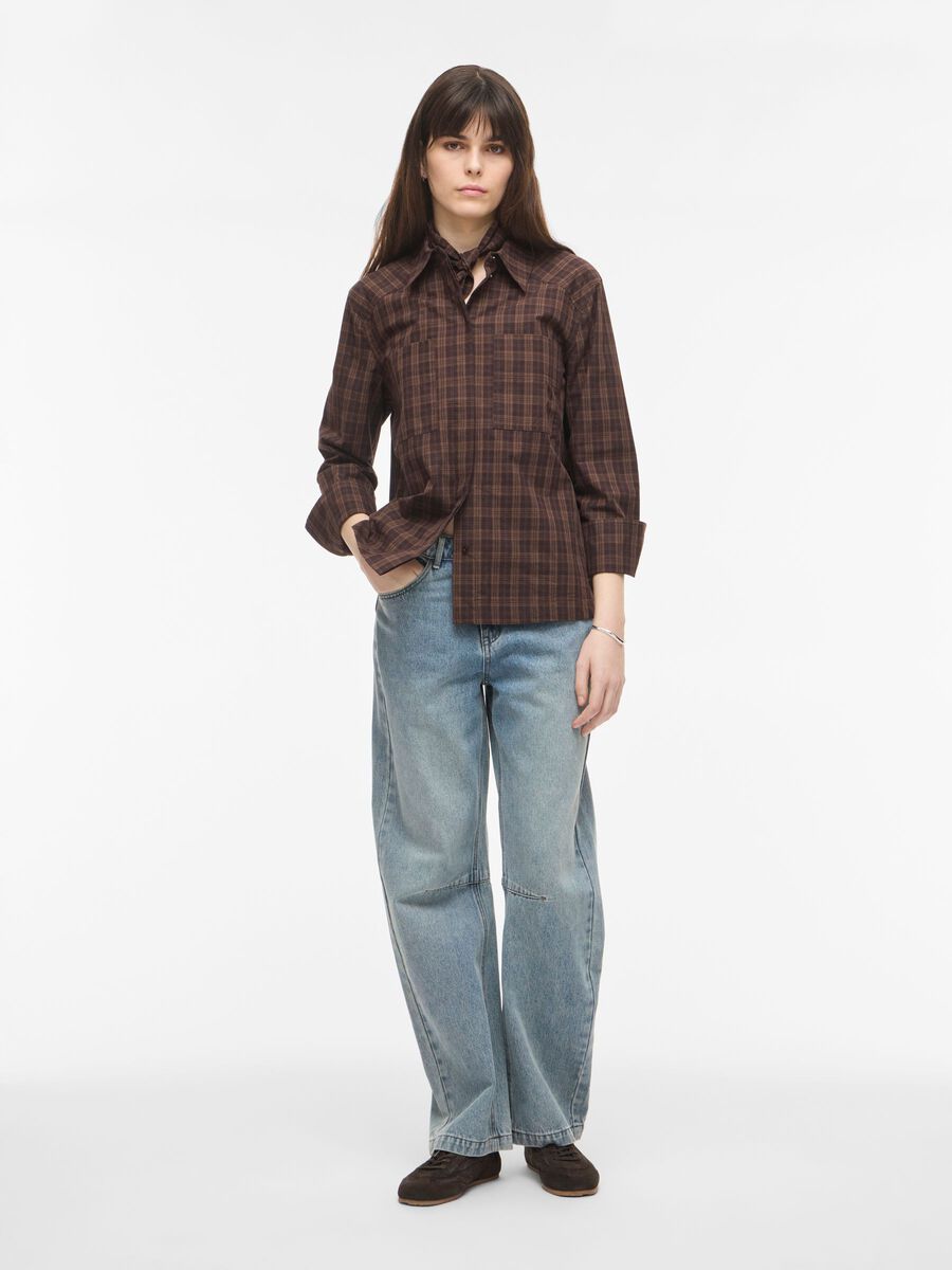 Product tile image - MID-WAIST WIDE FIT JEANS, Light Blue Denim | 14116482_LightBlueDenim_1276555