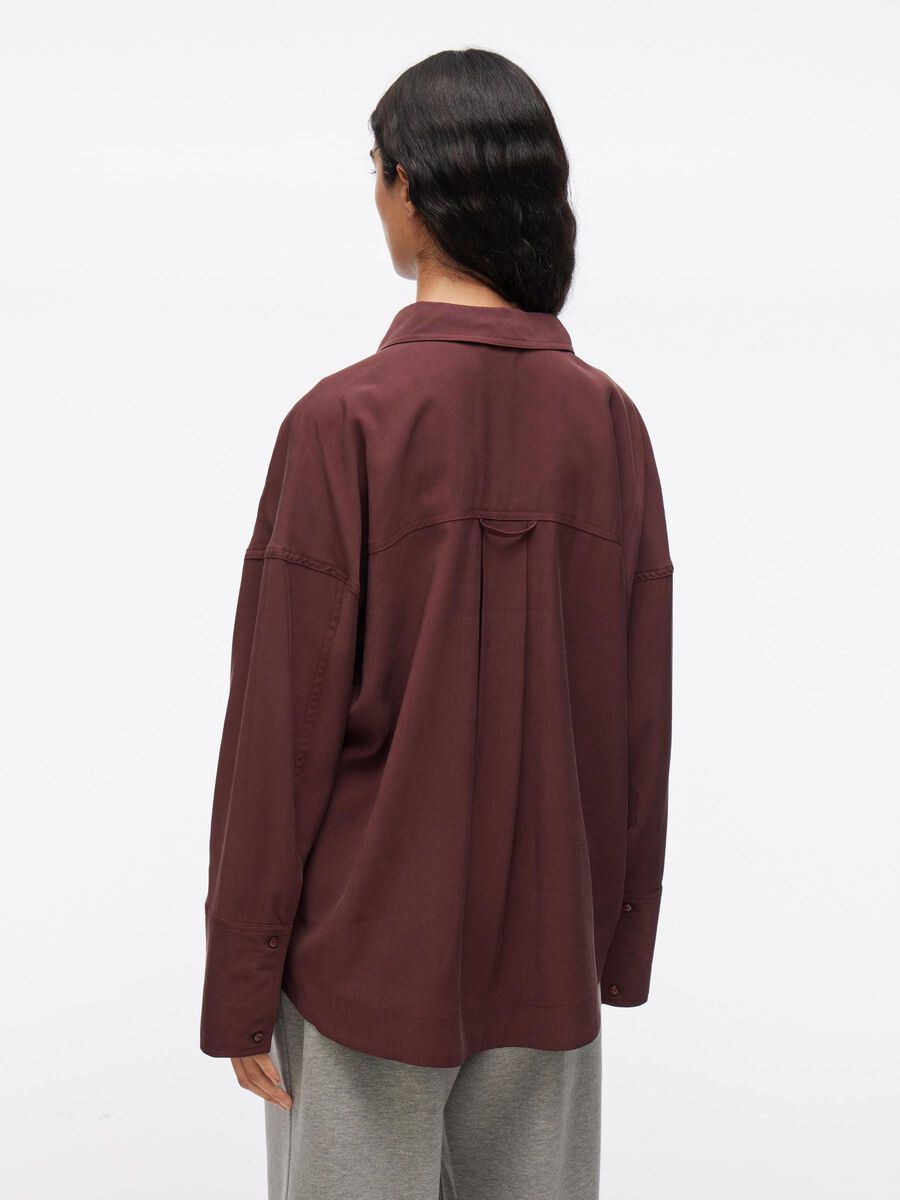 VILA OVERSIZED LONG SLEEVED SHIRT, Decadent Chocolate, highres - 14107846_DecadentChocolate_004.jpg